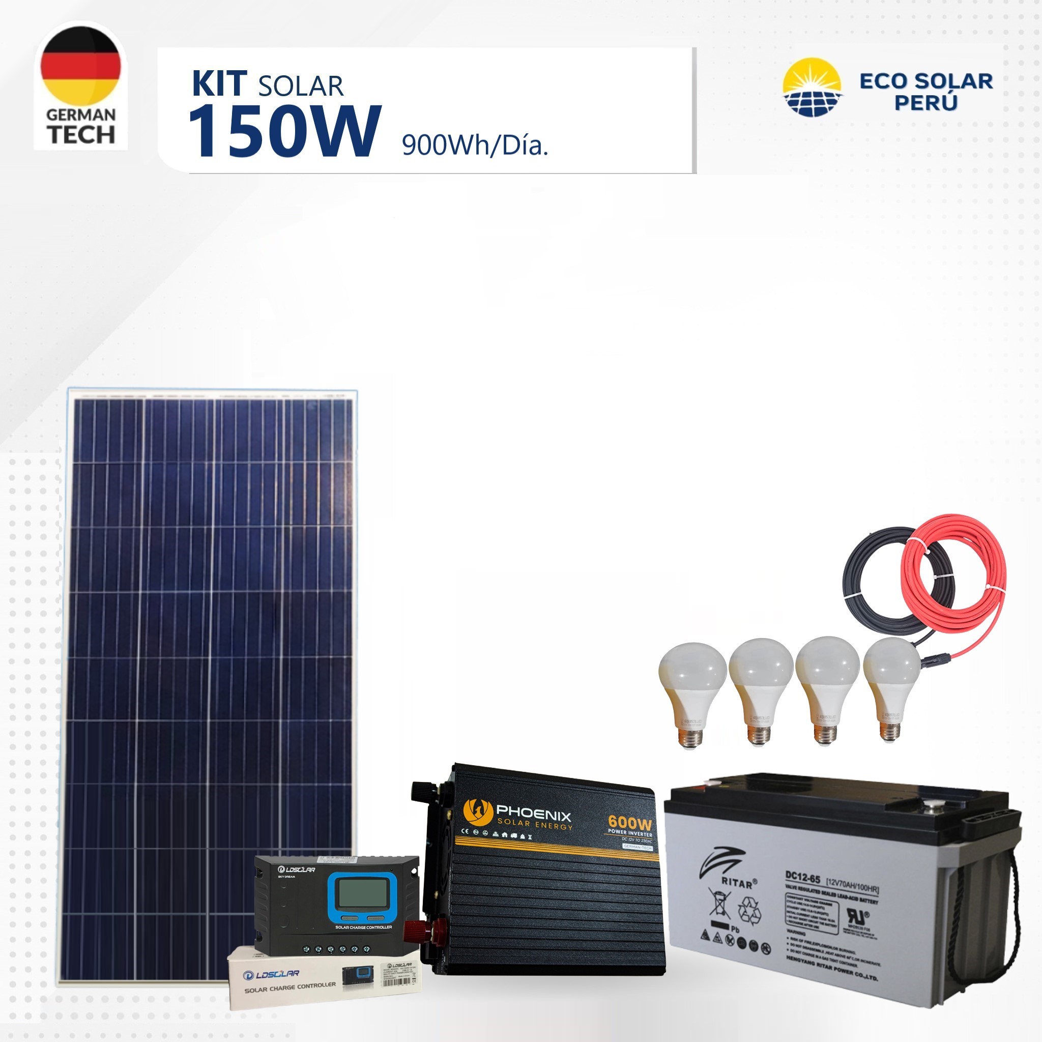 Bateria Solar Gel 12v 200Ah ALTA TEMPERATURA CSBattery - Panel Solar Peru