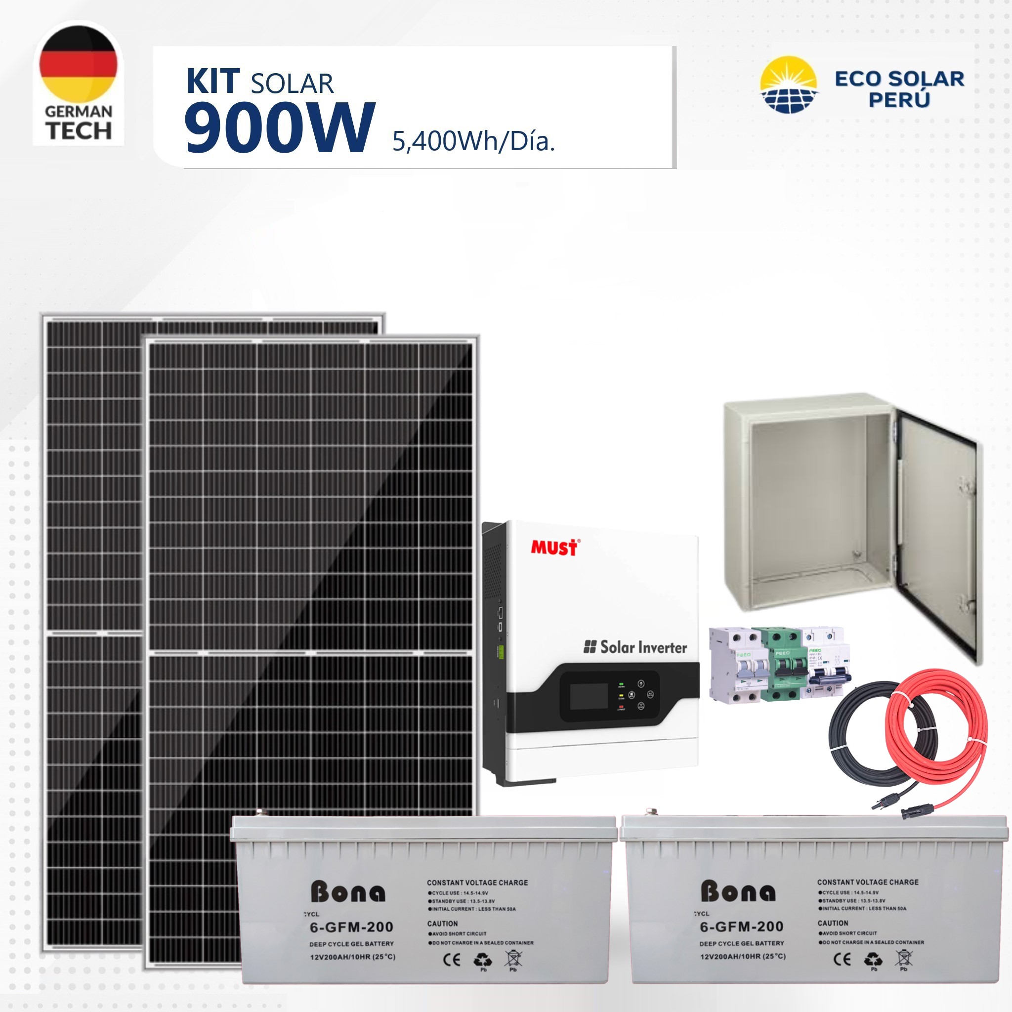 Kit de Inicio de Paneles solares - Kit básico de Panel Solar con inversor de  Corriente de